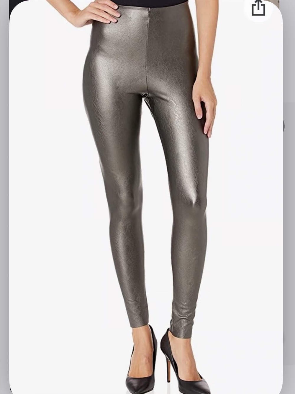 Commando Metallic Pewter Faux Leather Leggings